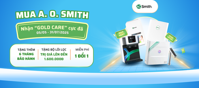 Mua AO Smith Nhận GOLD CARE